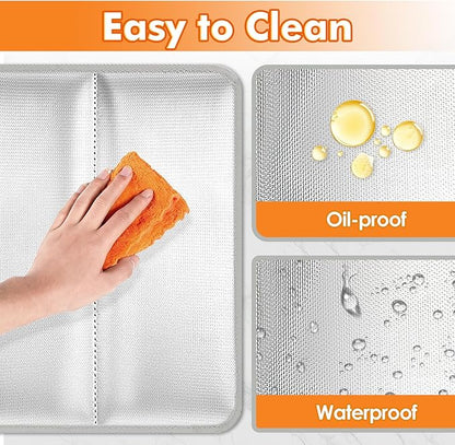 35.4×15.4 in Heat Resistant Mat for Food Warming Mats, Heat Resistant Mats for Countertop Reflects 95% of Heat, Waterproof and Oilproof Hot Pad With Non-slip Bottom for Air Fryer, Coffee Maker, Oven