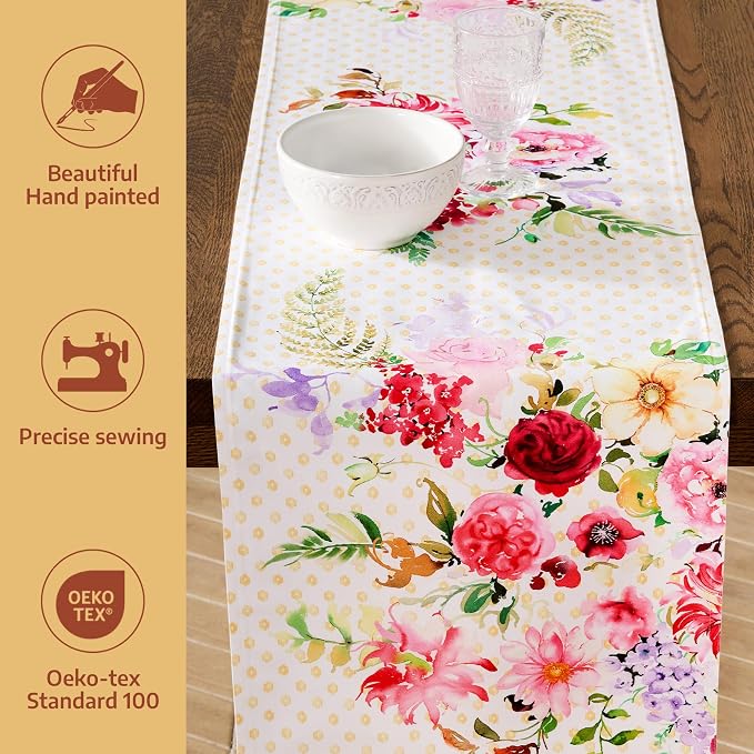 Maison d' Hermine Table Runner 100% Combed Cotton 14.5"x108" | Table Runners - Image 2