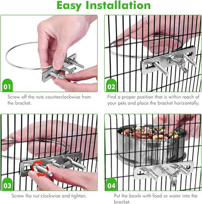 2 Pcs Small Dog Food Water Bowl - Image 4