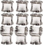 CLEENTABLE Farmhouse Napkin Rings Metal Spiral Napkin Rings -12 Pcs, Handcrafted Napkin Holders Buckles for Family Dinner, Christmas, Wedding, Party, Table Decorations (Silver)