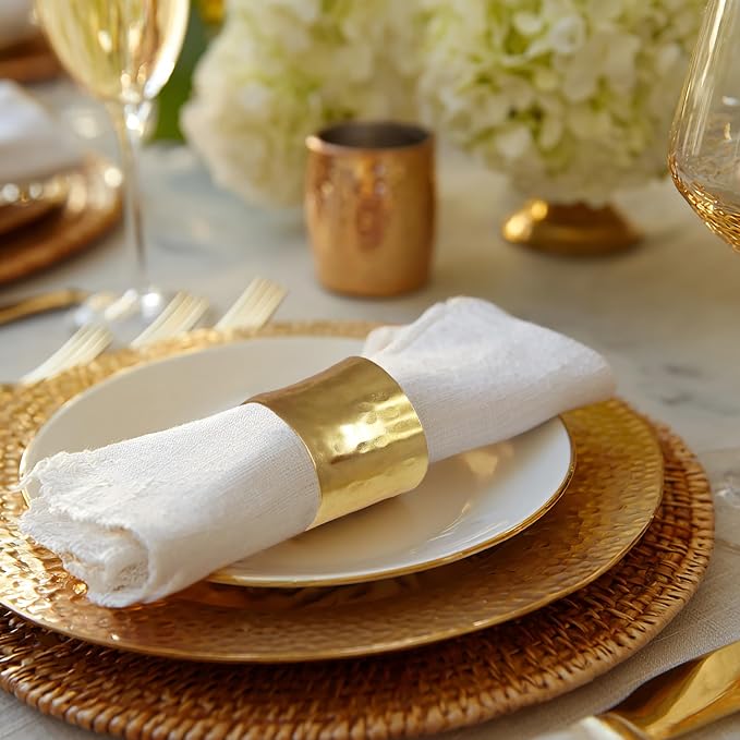 COTTON CRAFT Gold Napkin Rings - Image 4