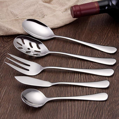 SHARECOOK 5-Piece 18/0 Stainless Steel Serving Set, Large Hostess Set - Image 6