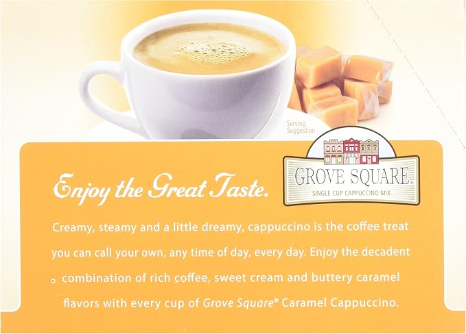 Grove Square Caramel Cappuccino 96 Single Serve Cups - Image 6
