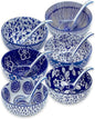 28Oz Ceramic Soup Ramen Bowl Set of 6 by KeQiu