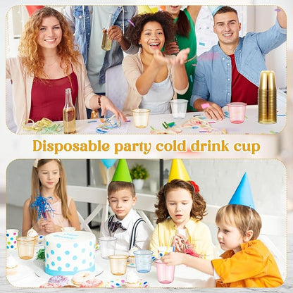 Ziliny 100 Pcs Disposable Stemless Glasses 12oz Crystal Plastic Wine Glasses - Image 6
