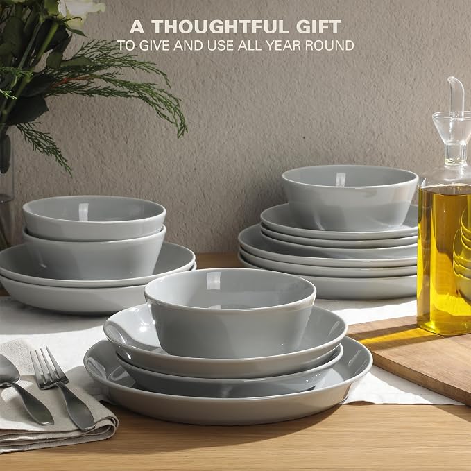 Gibson Home Summer Shades 16 Piece Plates and Bowls Dishes Service - Image 4