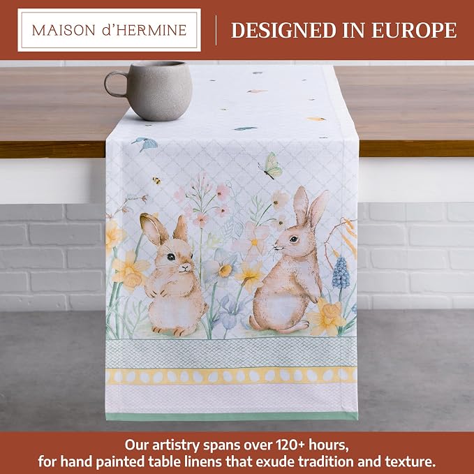 Maison d' Hermine Table Runner 100% Cotton 14.50" x 72" | Table Runners 72 - Image 2