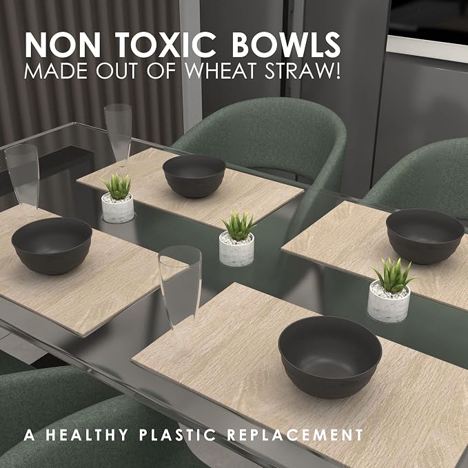 Wheat Straw Black Bowls 60 OZ - Image 7