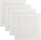 Solino Home Square Placemats Set of 4-100% Pure Linen Ivory Cloth Placemats 14 x 14 Inch - Classic Hemstitch, Machine Washable Place Mats for Spring, Easter