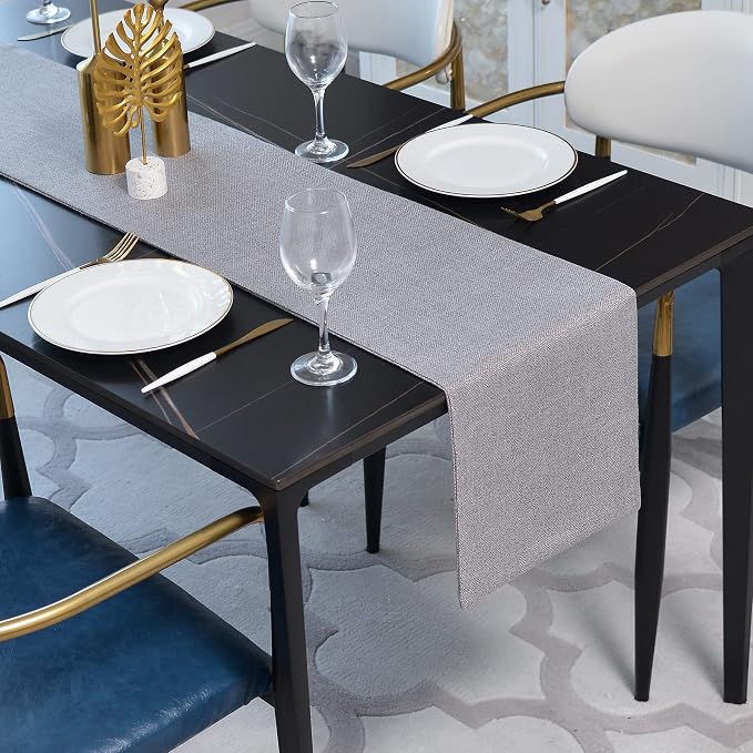 Dinning Table Runner Cloth 12 x 90 Inches Farmhouse Kitchen Coffee Burlap Table by NATUS+WEAVER