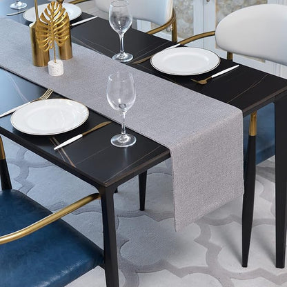Dinning Table Runner Cloth 12 x 90 Inches Farmhouse Kitchen Coffee Burlap Table by NATUS+WEAVER