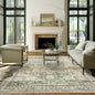 Washable Area Rug 8x10, Large Soft Rugs for Living Room Farmhouse Vintage Area Rugs for Bedroom Dining Room Non-Slip Stain Resistant Under Table Rug Olive Beige