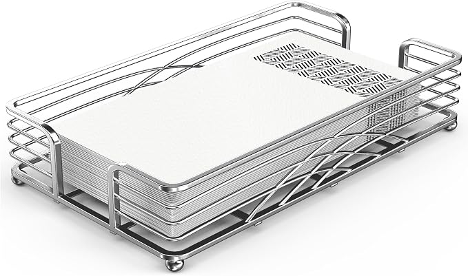 Guest Towel Holder Tray for Bathroom Countertop, Powder Room & Vanity Use by levimetree