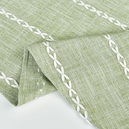 Zobesta Sage Green Table Cloth Round Tablecloth 53 Inch, Cotton Linen Tablecloth Round Dining Table Cove for Party, Holiday, Picnic, Dining, Outdoor,Fall