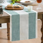 Artoid Mode Forest Green Farmhouse Rustic Table Runner, Seasonal Macrame Fabric by ArtoidMode