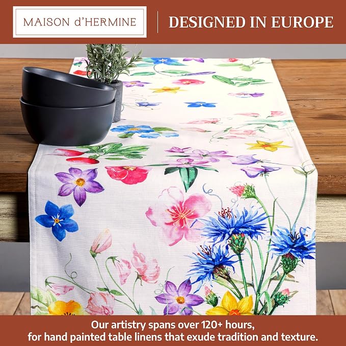 Maison d' Hermine Table Runner 100% Cotton 14.50" x 72" | Table Runners 72 - Image 2