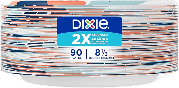 Dixie Medium Paper Plates, 8.5 Inch, 2X Stronger*, Microwave-Safe, Soak-Proof - Image 10
