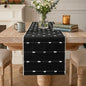 Artoid Mode Black Farbic Rustic Cotton Woven Table Runner, Farmhouse Halloween by ArtoidMode