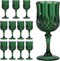 7OZ Plastic Wine Glasses, Reusable Vintage Goblets Unbreakable Drinking Glasses by Unknown