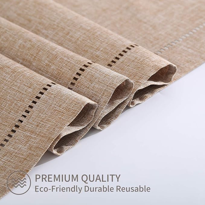 Tosewever Decorative Linen Table Runner Farmhouse Style Tabletop Collection 14 - Image 7