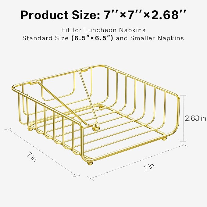 Napkin Holder for Table with Weighted Arm, Dinner Metal Flat Napkin Holders for - Image 3