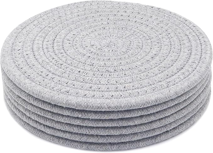 8 Inch Trivets for Hot Dishes, Hot Pots and Pans, Large Coaster for Kitchen by KITLAB