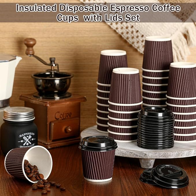 Uiifan 100 Set 4oz Disposable Espresso Cups - Image 4