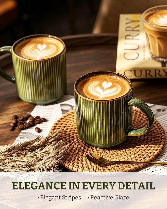 famiware Coffee Mug Set for 4, Star 12 oz Catering Mugs Cup Set - Image 2