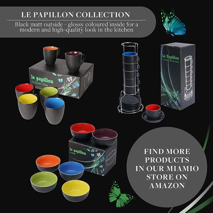 MIAMIO - Coffee Mugs Set of 6 - Le Papillon - Modern Home | Ceramic coffee mugs - Image 7