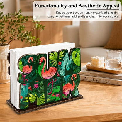 Summer Decor Wood Napkin Holder - Image 5