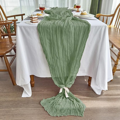 IVAPUPU Sage Green Table Runner 120 Inches - Image 3