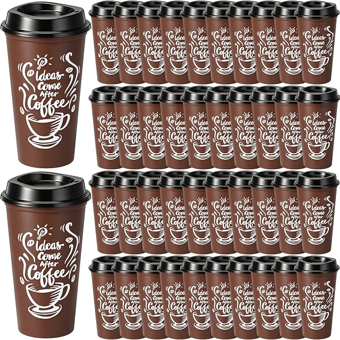 Honeydak 45 Pack 16 oz Reusable Coffee Cups by Honeydak
