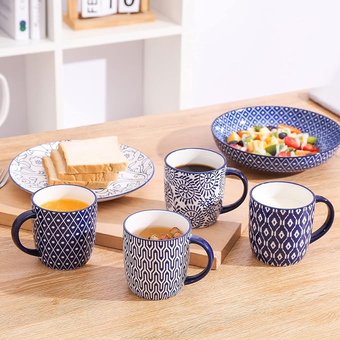 Selamica 10 OZ Coffee Mugs Set of 4, Small Coffee Cups Ceramic - Image 6