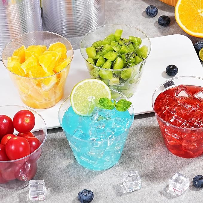BYSNOW 300 Pack 9 oz Clear Plastic Cups, Disposable Plastic Cocktail Cups | - Image 6