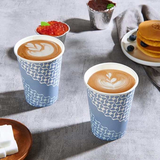 MUCHII Paper Coffee Cups 12 oz, Drinking Cups | Hot Coffee Tea Water Juice - Image 3