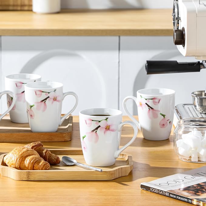 VEWEET Coffee Mugs Set of 6, 11 OZ Floral Ceramic Mugs, ANNIE | 11 OZ Floral - Image 7