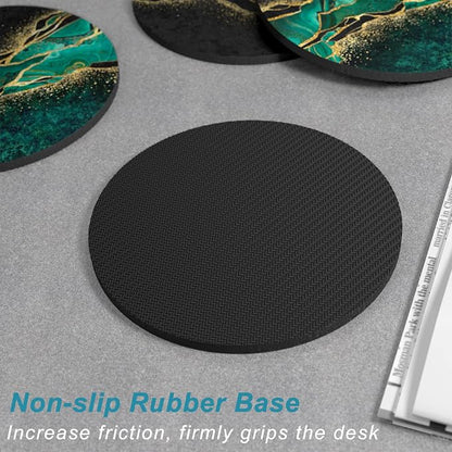 Coasters for Drinks, Kitchen Home Decor Housewarming Gift, Round 4 in - Image 5