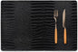 Set of 4 Faux Leather Placemats, PU Table Mats, Waterproof, Stain Resistant, Heat Resistant, Easy to Clean for Kitchen Dining Table,Conference Table