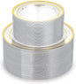 200PCS Clear Plastic Plates with Gold Rim, Disposable Heavy Duty Plastic Plate, 100 Dinner and 100 Dessert Plates for Party and Wedding