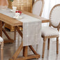 NEWISHER Rustic Embroidered Plaid Cloth Table Runner 48 inches, Farmhouse by Newisher