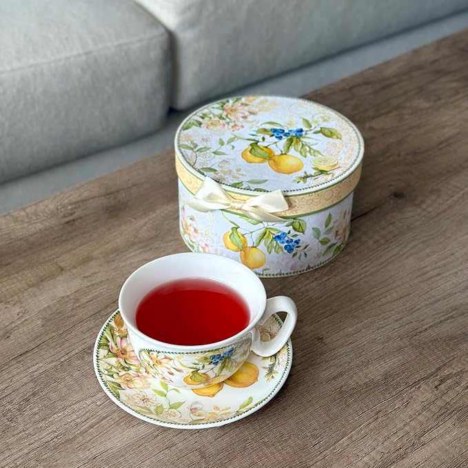 STP GOODS Bone China Tea/Coffee Cup and Saucer in Gift Box Fine Bone China - Image 7