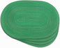 Noctiflorous Oval Braided Placemats Set of 4 Woven 12x18 Inch Non Slip Washable Heat Resistant Place Mats Round Tablemats for Dining Kitchen Party Daily Table Decor Dinner Mats (Green Shine, 4)