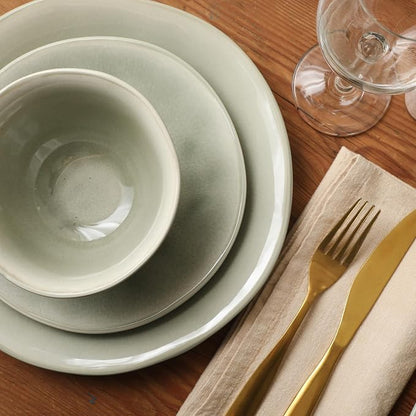 Gibson Elite Port Barton Plates and Bowls Sets, 12-Piece Stoneware Dinnerware - Image 7