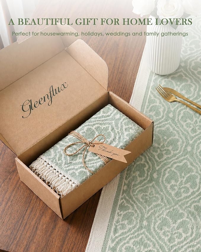 Table Runner, 13.8 x 72 Inch, Jacquard Woven - Image 9