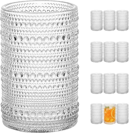 Amzcku Vintage Highball Drinking Glass Set of 12 by Amzcku