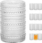 Amzcku Vintage Highball Drinking Glass Set of 12 by Amzcku