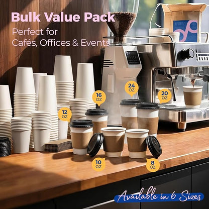 Fit Meal Prep 500 Pack 10 oz Disposable Coffee Cups - Image 7