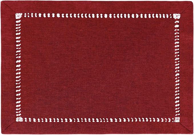 Grelucgo Handcrafted Solid Color Dining Table Placemats, Double-Hemstitched) by Grelucgo