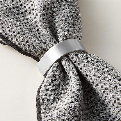 Stainless Steel Napkin Rings Set of 12, Mid-Century Napkin Ring Holder Glossy Serviette Buckles for Wedding, Dinner,Party,Christmas,Table Settings