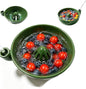 Ceramic Berry Washing Bowl Automatic Self-Spinning Fruit Vegetable Washer by Unknown